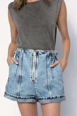 Powelly Denim Shorts in Snow Blue