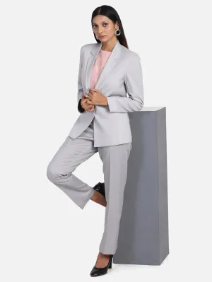 PowerSutra Women's Poly Cotton Pant Suit - Grey