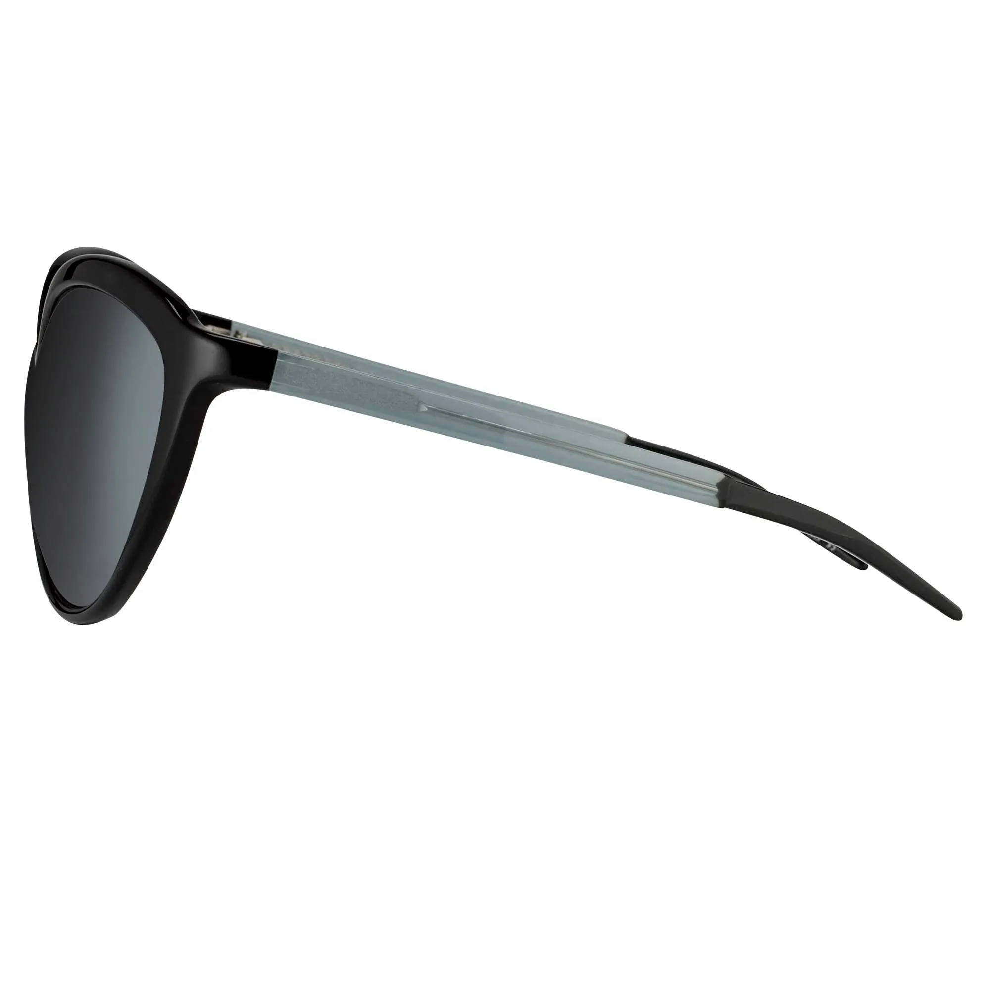 Prabal Gurung Sunglasses Oversized Black and Silver