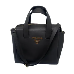 Prada Vitello Charcoal Handbag