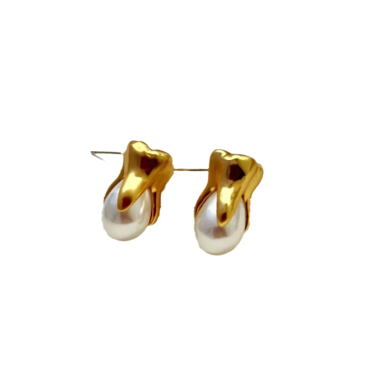 Pre Order:  Abstract Teeth Pearl Earrings