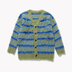 Pre Order:  Fuzzy Striped Knit Sweater