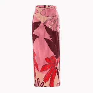 Pre Order:  Pink Palm Back Slit Skirt