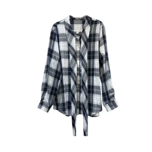 Pre Order:  Plaid Loose Long Sleeve Shirt