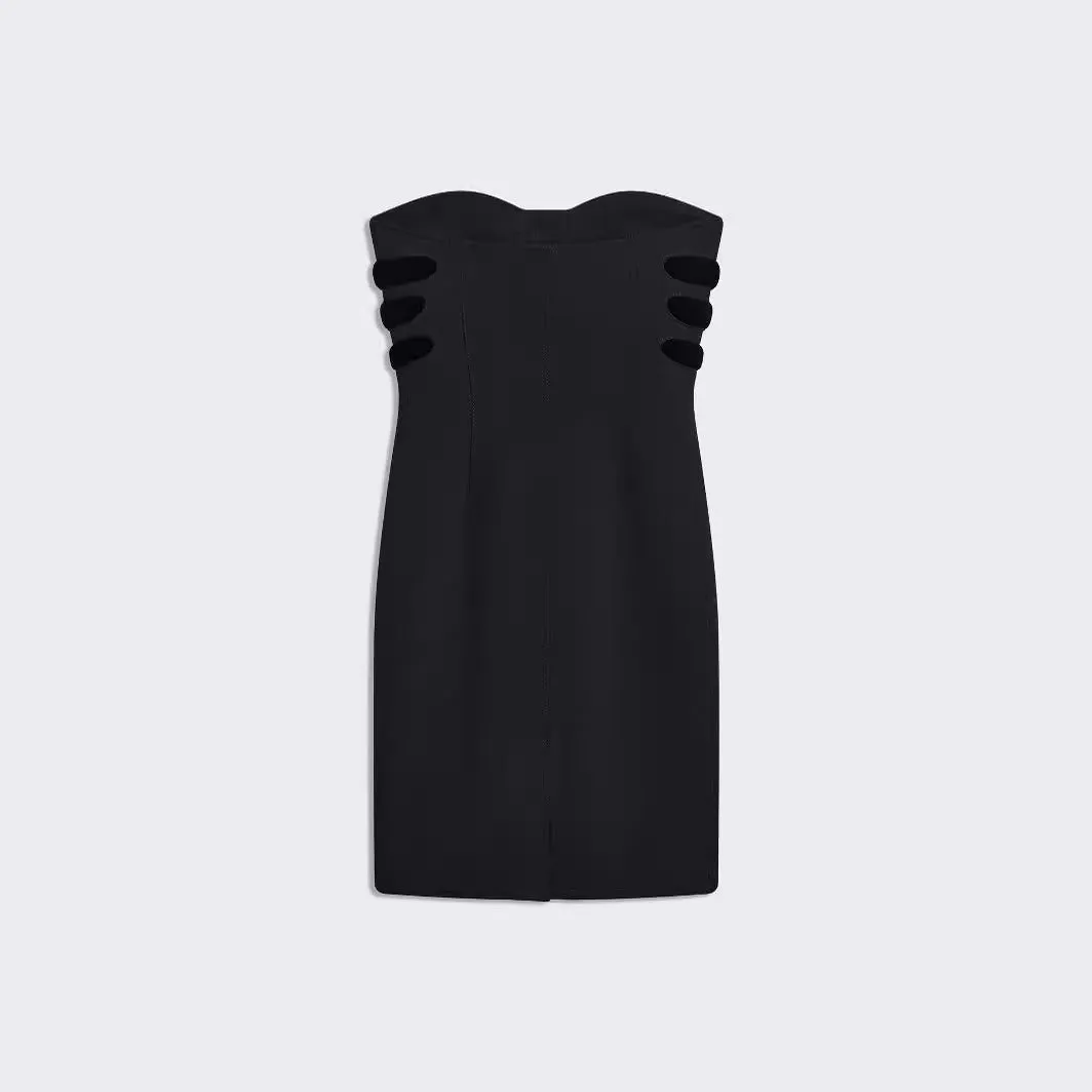 Pre Order:  Solid Slim Fit Strapless Mini Dress