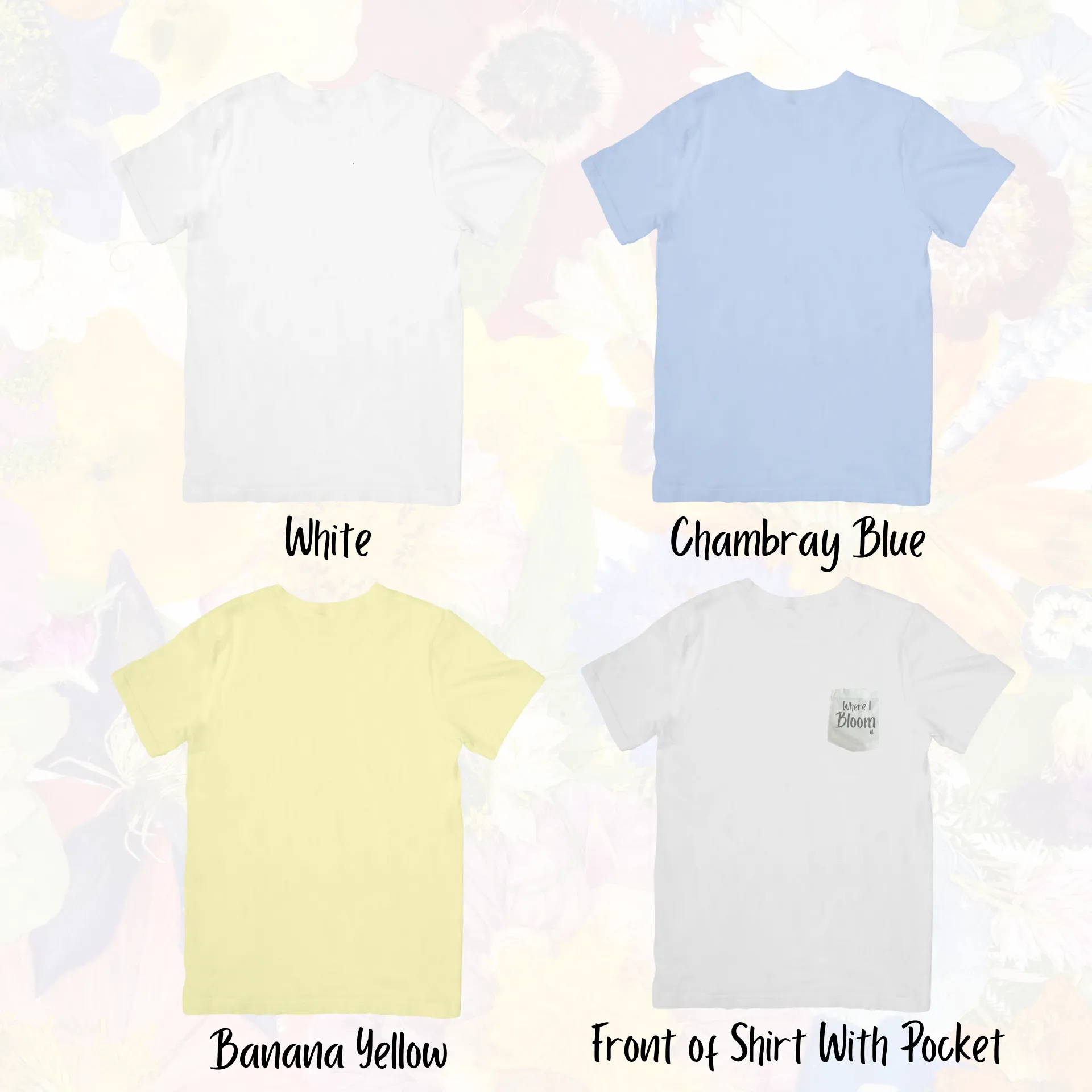 Pre Order State Themed Comfort Colors Tshirt - "Where I Bloom" Collection