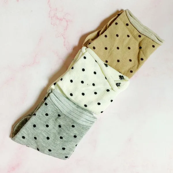 Precious Polka Dot Socks Set Of 3 Pairs