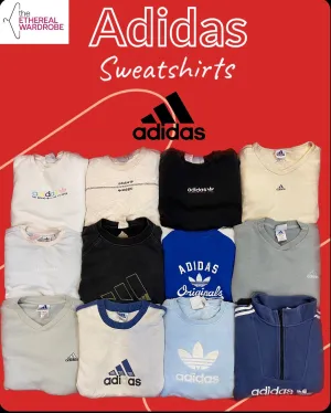 Premium Adidas Sweatshirts including large embroidered logos and vintage pcs