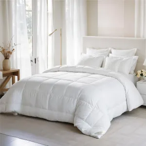 Premium All Season High Quality Super Soft White 4 piece set Queen Comforter 180x220cm