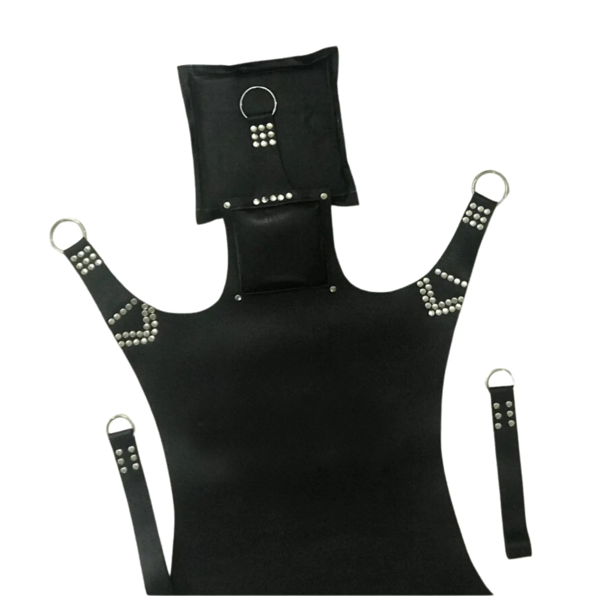 Premium Black Leather Sling with Studded Design