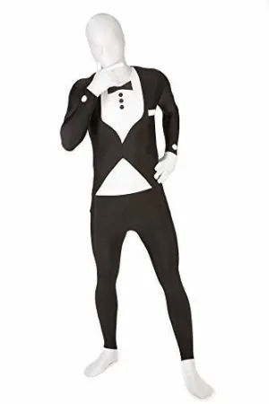 Premium Black/White Tuxedo Morphsuite Adult Costume - 2XLarge