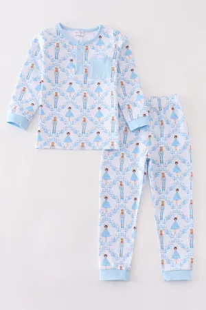 Premium Blue nutcracker boy pajama set