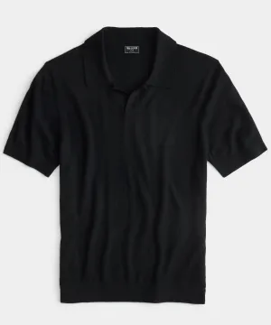 Premium Cashmere Montauk Polo in Black