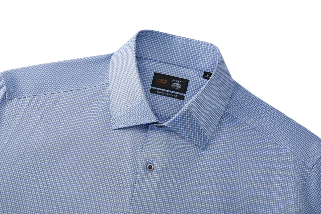 Premium Cotton Silk Check Shirt