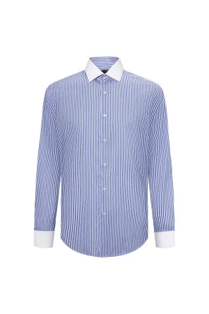 Premium Cotton Silk Stripe Shirt