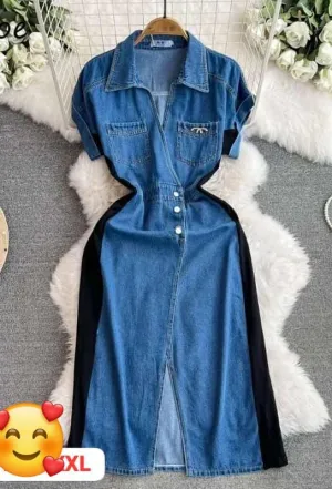 Premium denim dress