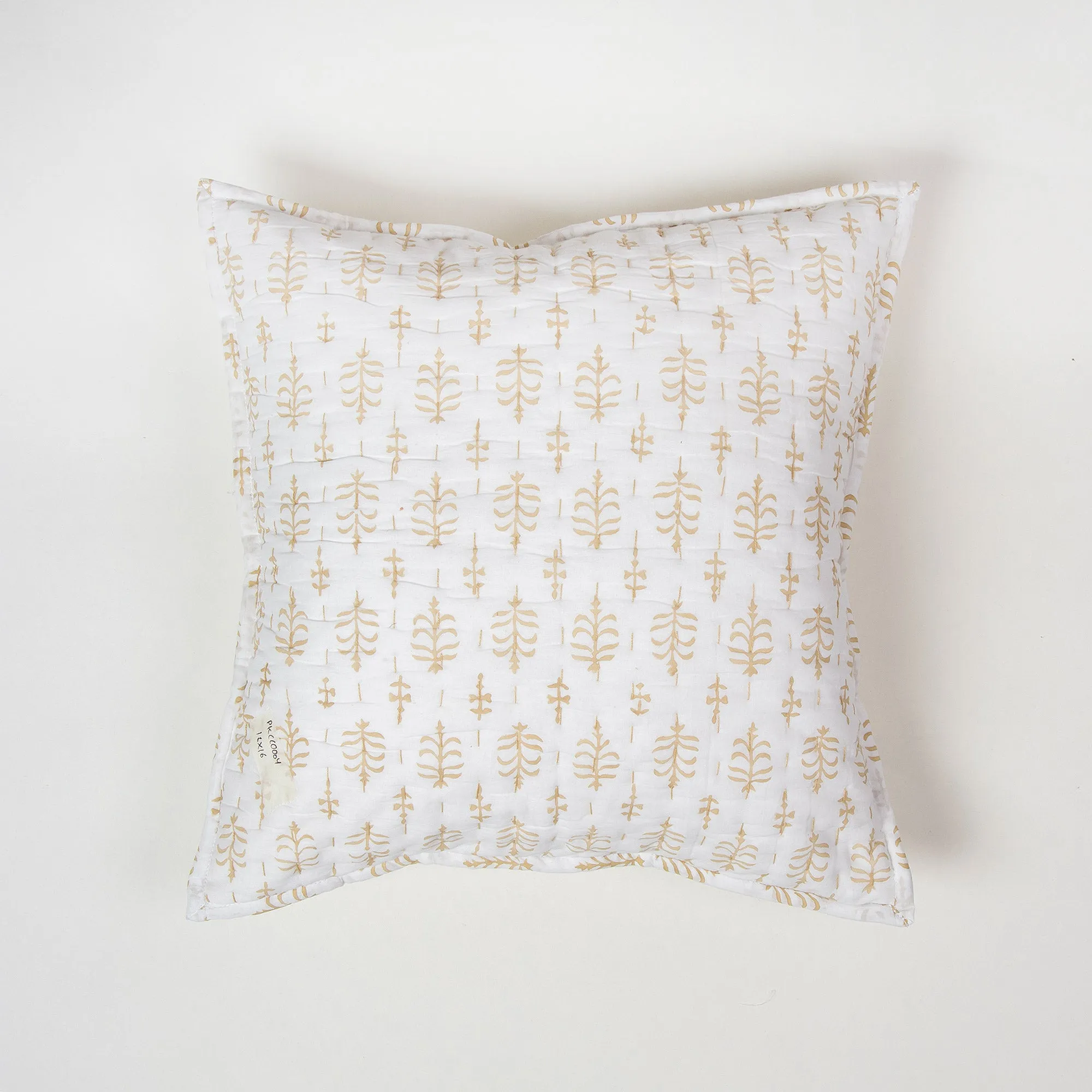 Premium Hand Block Leaf Printed Kantha Cushion Covers