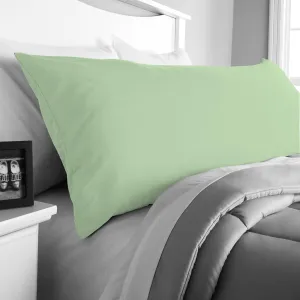 Premium Mint Green Body Pillow Cover Super Soft Removable and Washable Standard Size Long Pillow cover 45 x140cm with Zipper Enclosure