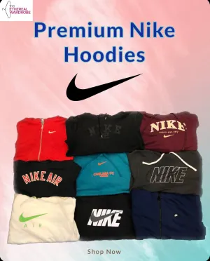 Premium Nike Hoodie Sweatshirts Mostly Embroidered Logos and Including Vintage Pieces