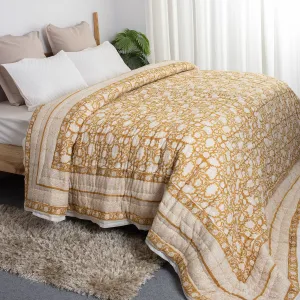 Premium Organic Cotton Hand Block Jaipuri Quilt