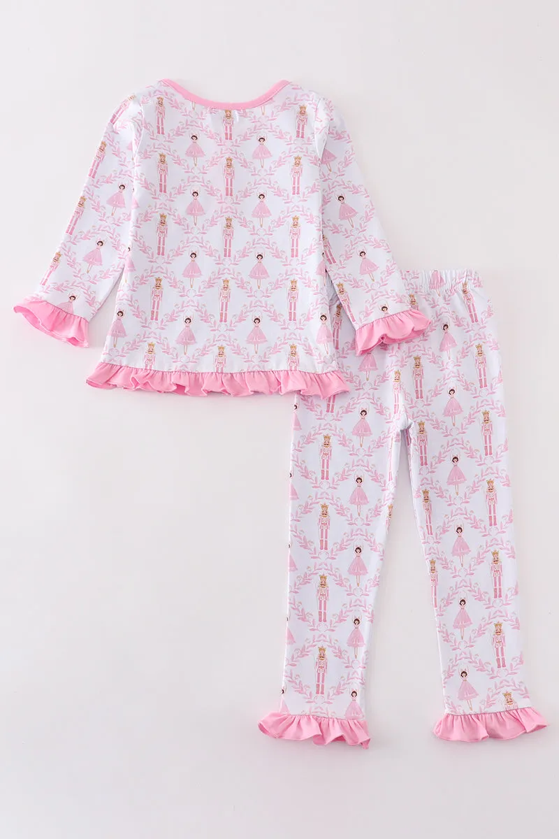 Premium Pink nutcracker girl pajama set