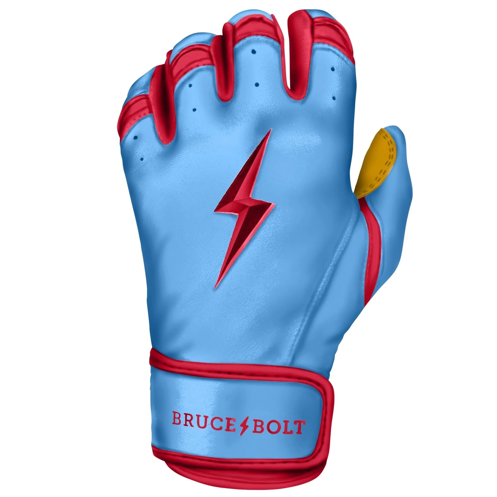 PREMIUM PRO BADER Series Short Cuff Batting Gloves | BABY BLUE