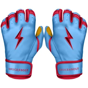 PREMIUM PRO BADER Series Short Cuff Batting Gloves | BABY BLUE