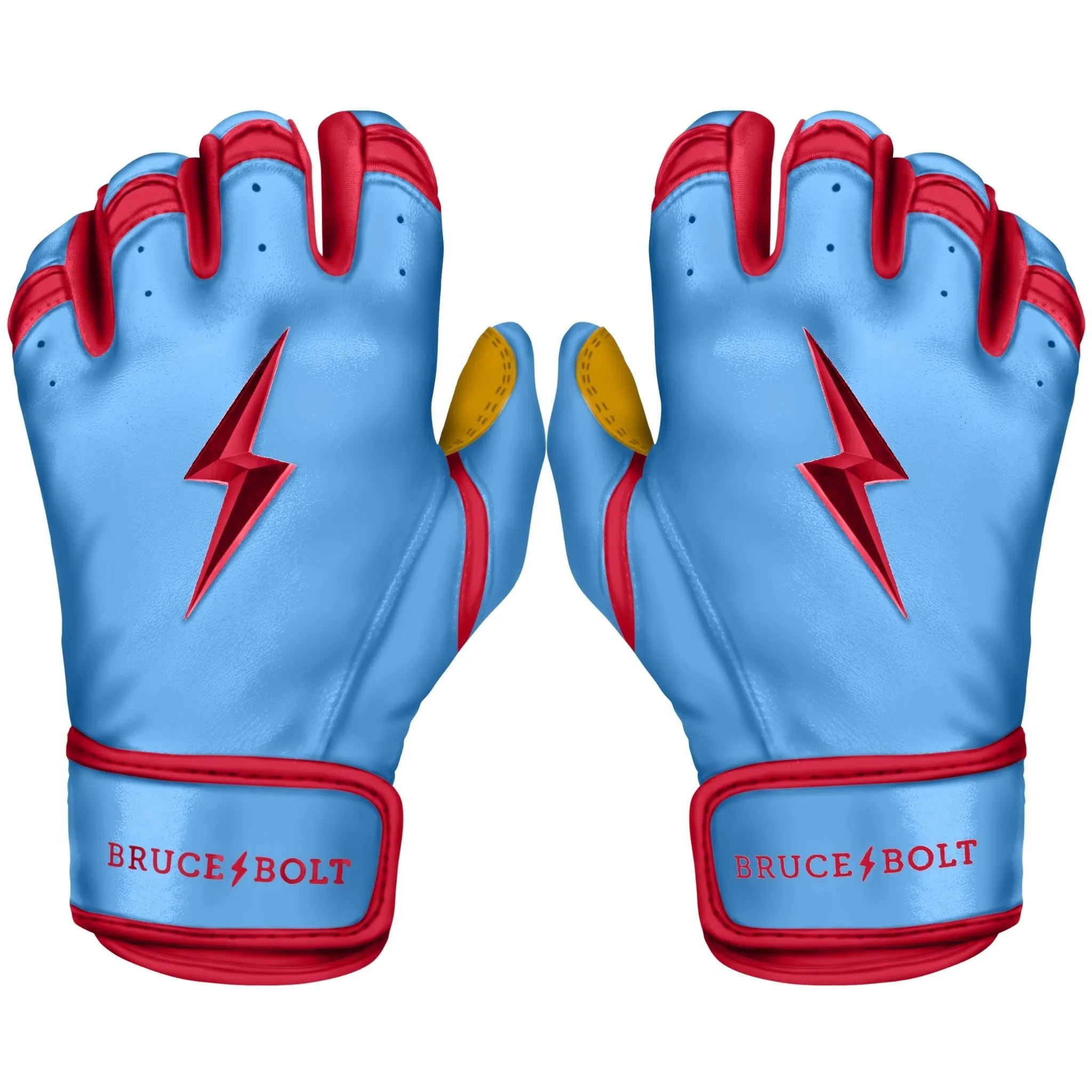 PREMIUM PRO BADER Series Short Cuff Batting Gloves | BABY BLUE