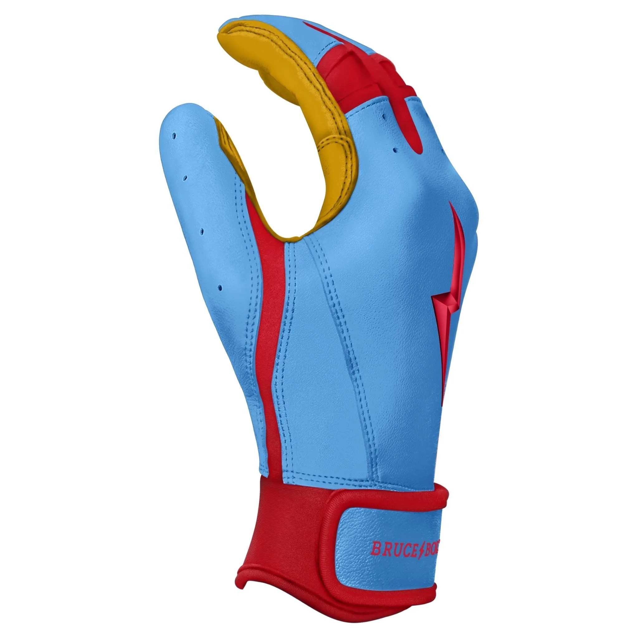 PREMIUM PRO BADER Series Short Cuff Batting Gloves | BABY BLUE