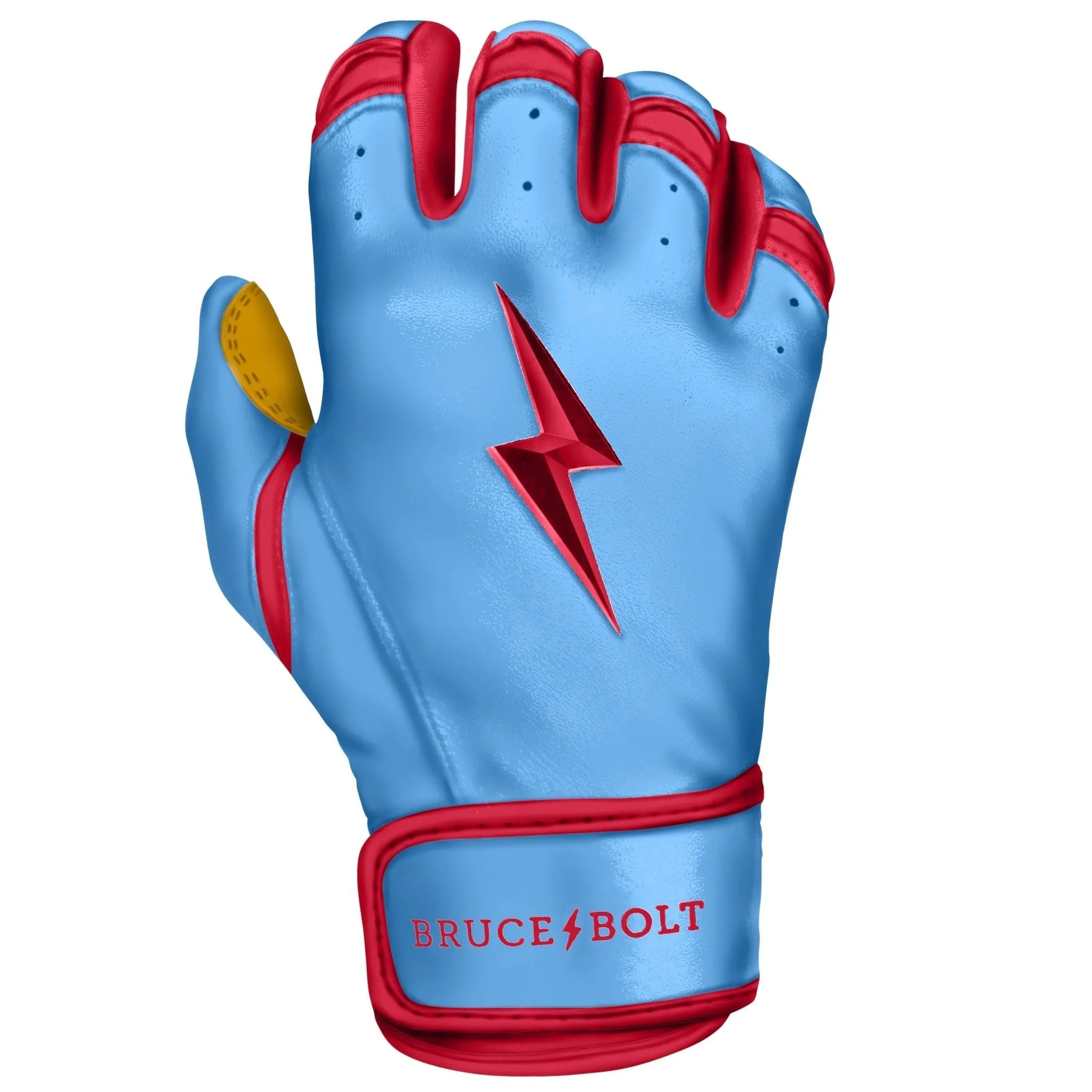 PREMIUM PRO BADER Series Short Cuff Batting Gloves | BABY BLUE