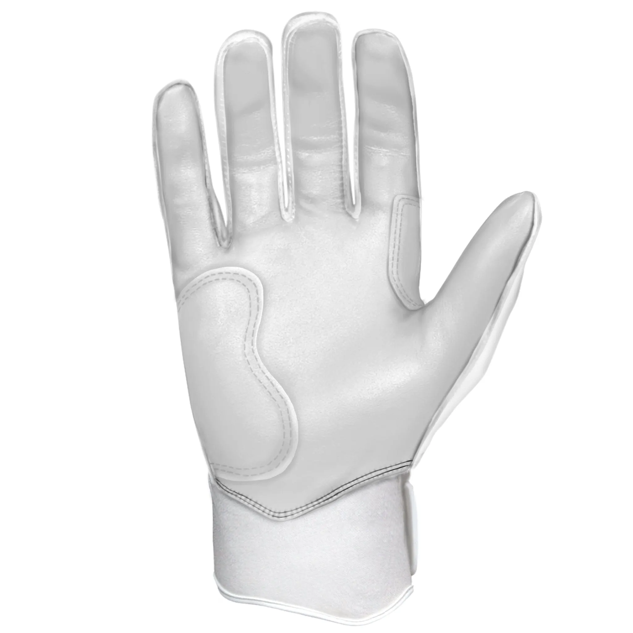 PREMIUM PRO CHROME Series Short Cuff Batting Gloves | WHITE