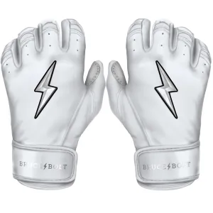 PREMIUM PRO CHROME Series Short Cuff Batting Gloves | WHITE