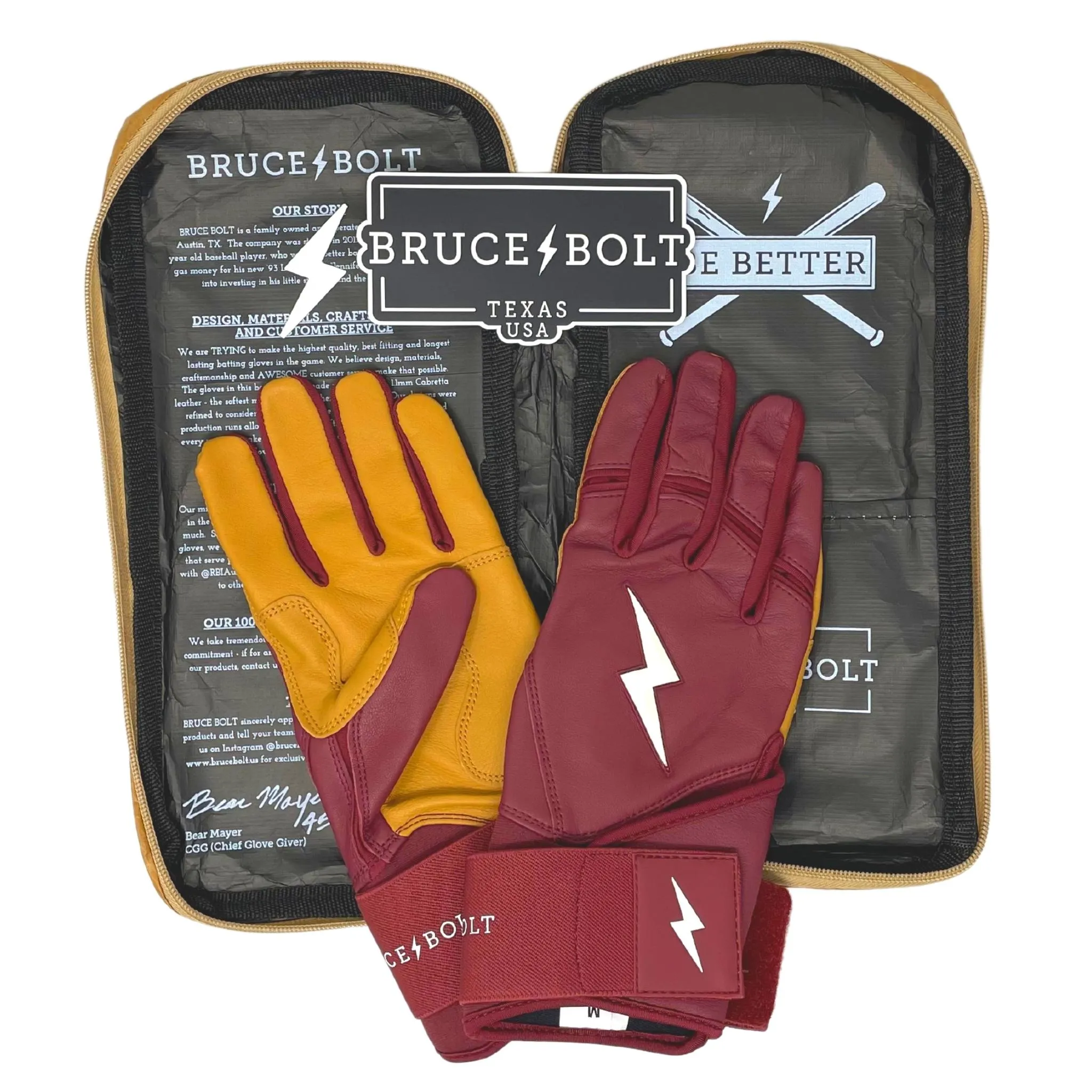 PREMIUM PRO Long Cuff Batting Gloves | MAROON