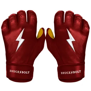 PREMIUM PRO Short Cuff Batting Gloves | MAROON