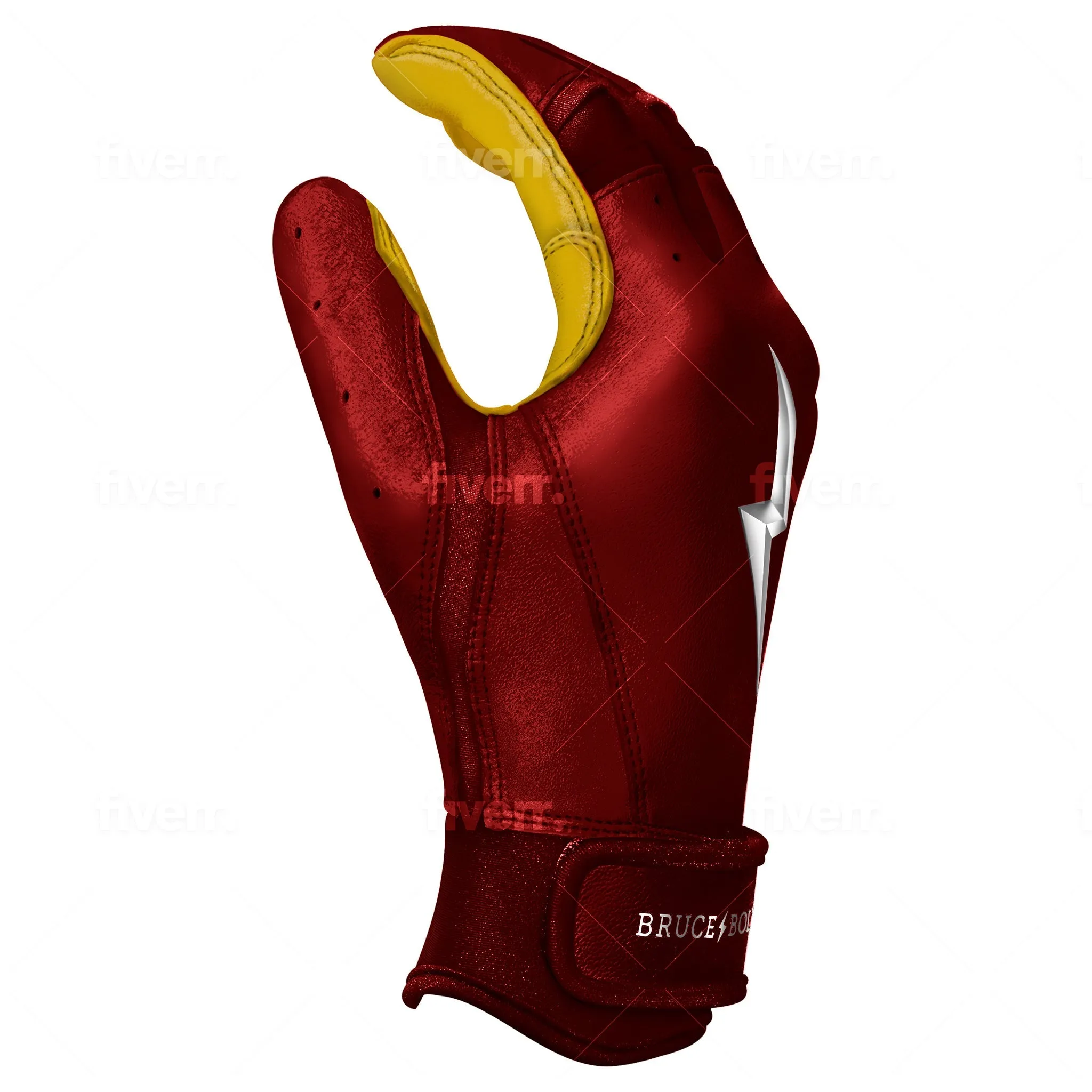 PREMIUM PRO Short Cuff Batting Gloves | MAROON