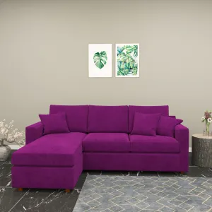 Premium Purple Coloured with Premium Comfort L Shaped 4 Seater Sofa Set for Home