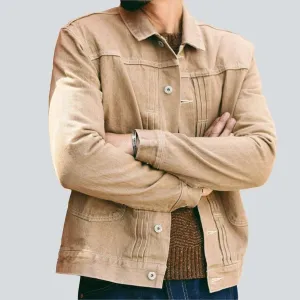 Premium sand color jeans jacket