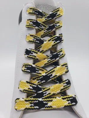 Premium Sport Laces - Gold, Black and White