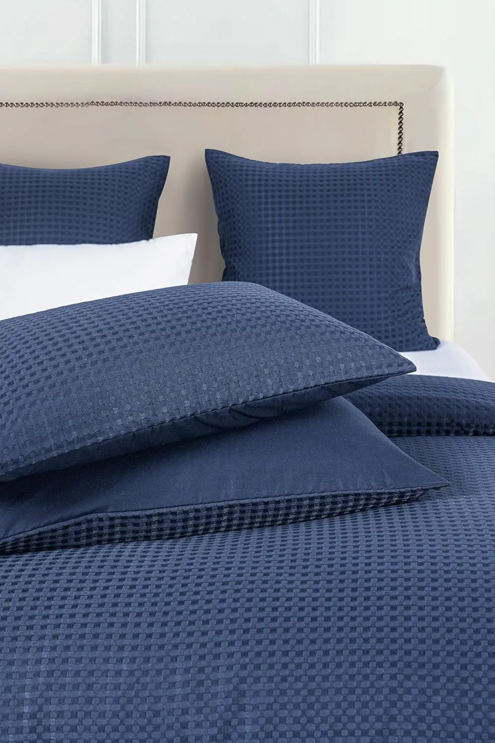 Premium Waffle Microfibre Quilt Cover Set 3Pcs - Queen - CleverPolly