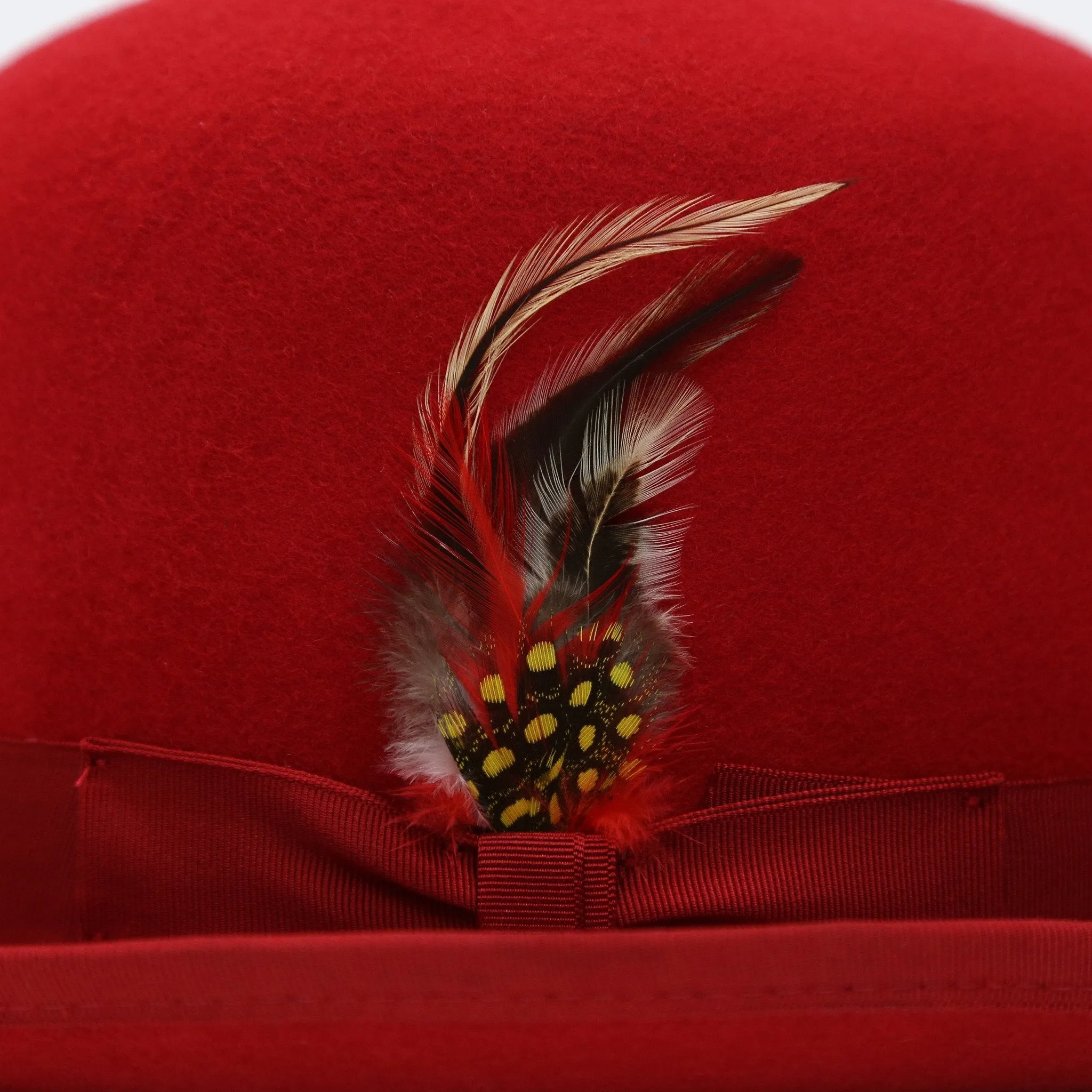 Premium Wool Derby Hat - Red