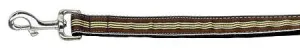 Preppy Stripes Nylon Ribbon Collars Brown-Khaki 1 wide 6ft Lsh