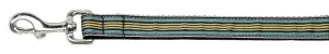 Preppy Stripes Nylon Ribbon Collars Light Blue-Khaki 1 wide 6ft Lsh