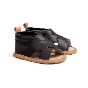 Pretty Brave Cross-Over Sandal Castle Black