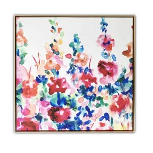 Pretty Floral Garden Framed Canvas Wall Art