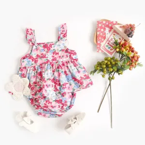 Pretty Floral Sleeveless Tops and Shorts Sets