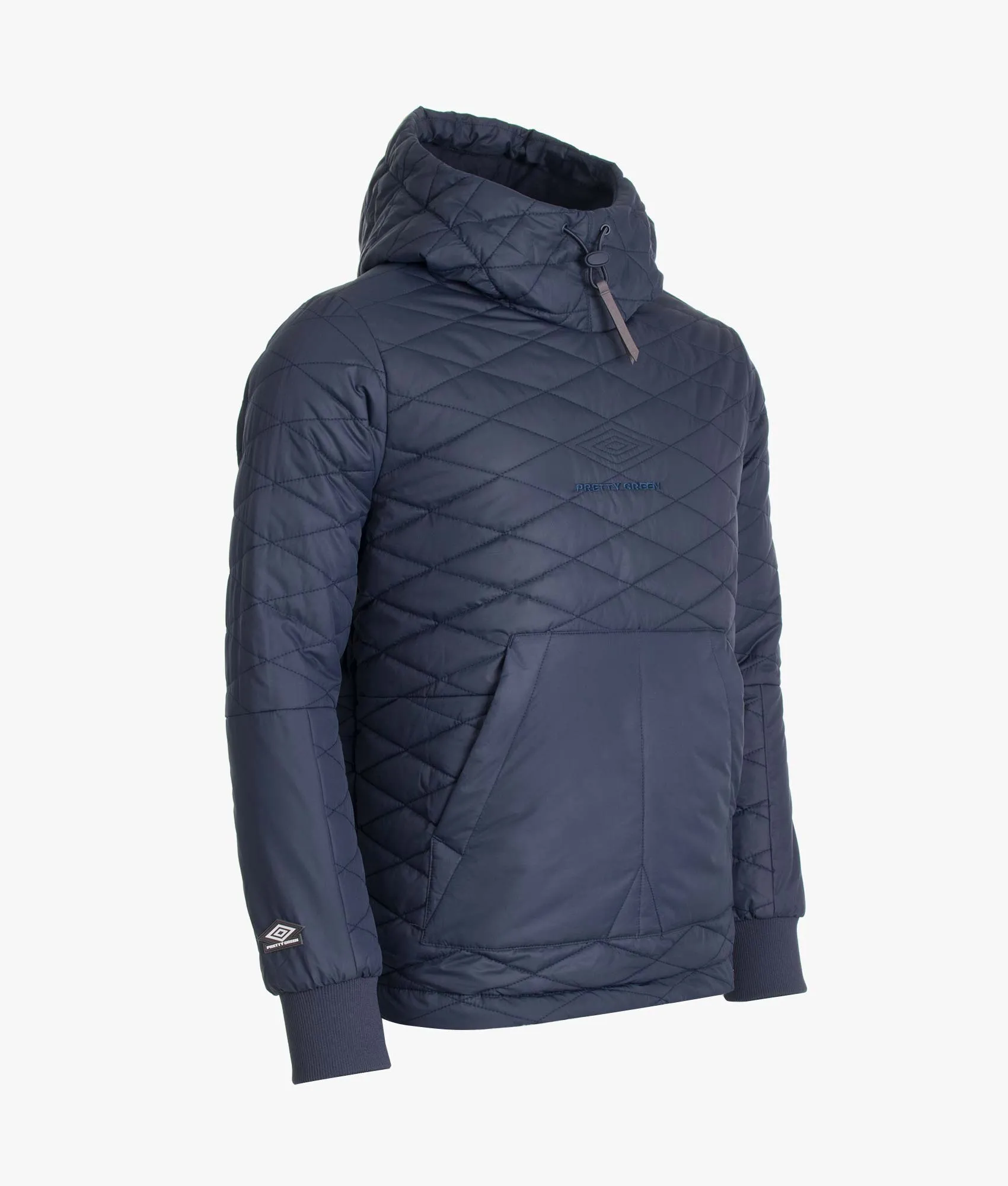 Pretty Green X Umbro Diamond Quilted Hooded Jacket