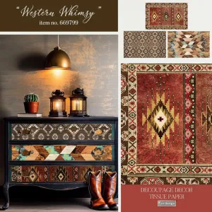 Prima Re-Design Decor Tissue Paper Pack Western Whimsy