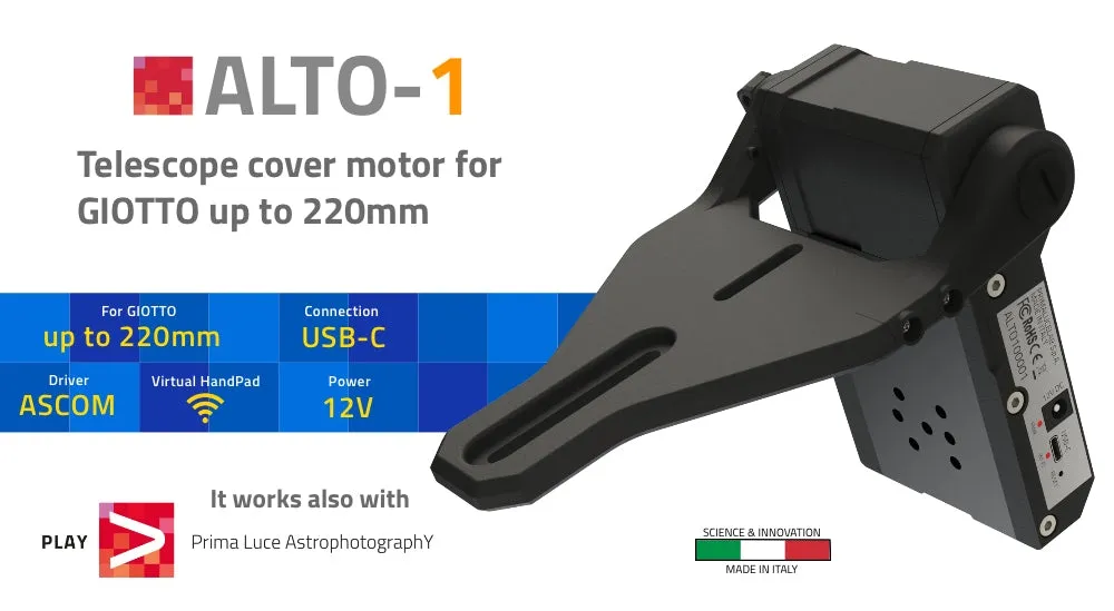 PrimaLuce Lab ALTO-1 telescope cover motor for GIOTTO up to 220mm