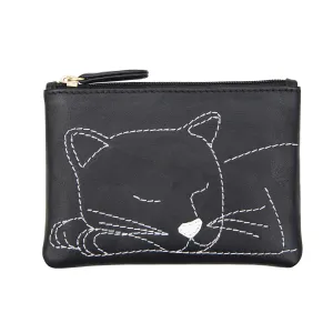 Primehide Coin Purse: Black Cat