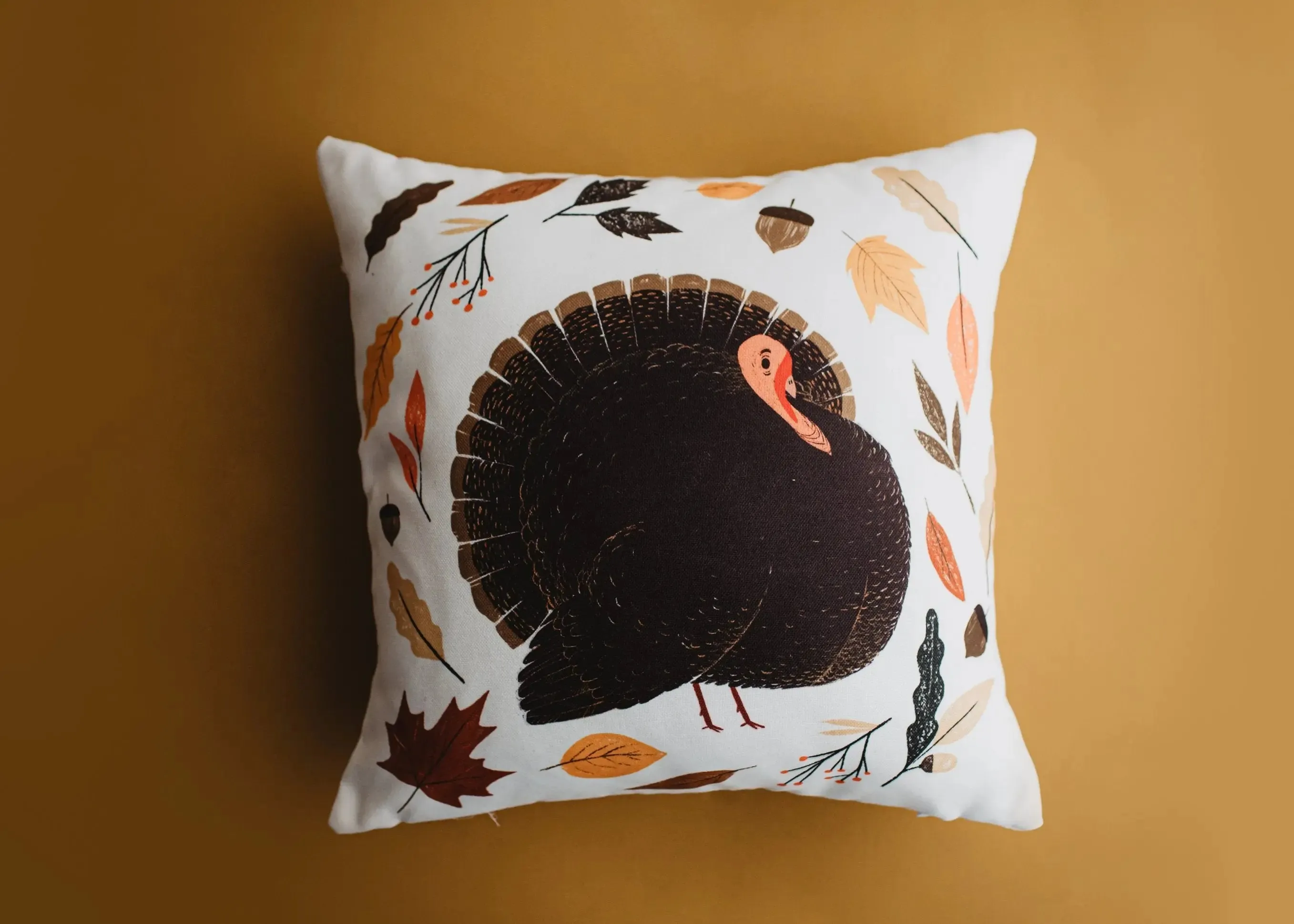 Primitive Turkey Pillow Cover |  Thanksgiving decor | Farmhouse Pillows | Country Decor | Fall Throw Pillows | Cute Throw Pillows | Gift